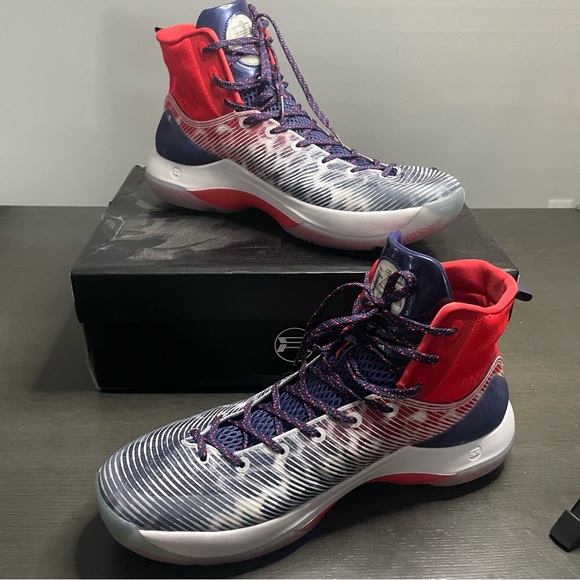 Li-Ning YuShuai 11 Evan Turner Red, White, Blue Men's Basketball Shoe US Size 12 - Picture 2 of 12